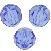 6mm Preciosa Crystal Faceted Rounds - Sapphire x6