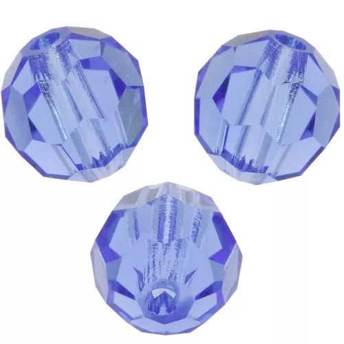 6mm Preciosa Crystal Faceted Rounds - Sapphire x6