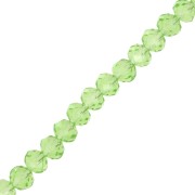Round beads faceted - round flattened 6x5 mm Peridot x41cm|raw }}