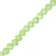 Peridot - Perles rondelles facettées - rondes aplaties 6x5 mm Peridot x41cm Perles rondelles facettées - rondes aplaties 6x5 mm Peridot x41cm