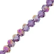 Light Amethyst - Perles rondelles facettées - rondes aplaties -6x5 mm Light Amethyst AB x40cm Perles rondelles facettées - rondes aplaties -6x5 mm Light Amethyst AB x40cm