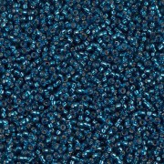 Miyuki Seed Beads 15/0 1425 - Dyed Blue Zircon Silver Lined x8g|raw }}