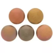 14mm Glass round cabochon by Puca® - Gold Iris Mat x1
