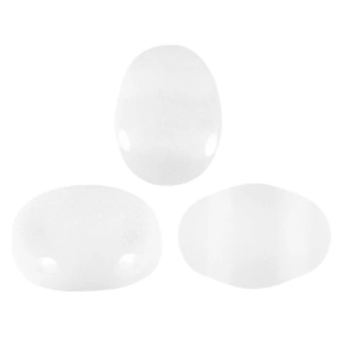 7x5mm Glass beads Samos® by Puca® - Crystal Mat x10g