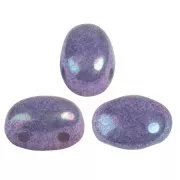 7x5mm Glass beads Samos® by Puca® - Opaque White Nebula x10g