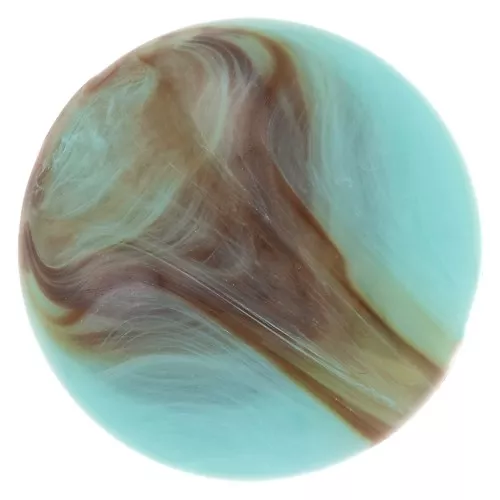 14 mm round cabochon in opaque resin - Marbled turquoise x1