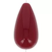 26x14mm Opaque resin pear-shaped bead - Bordeaux x1