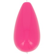 26x14mm Opaque resin pear-shaped bead - Fuchsia Pink x1|raw }}