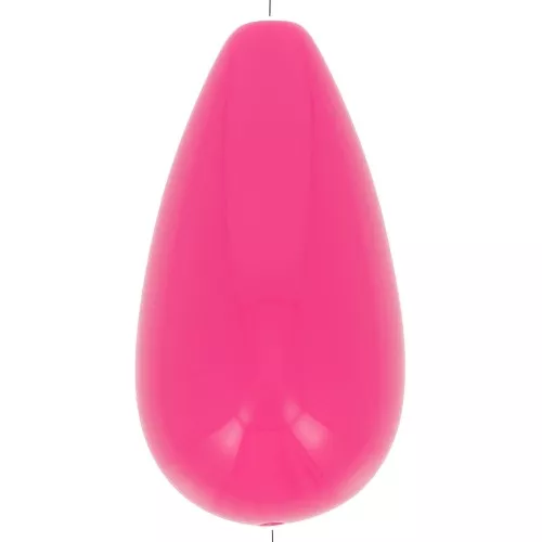 26x14mm Opaque resin pear-shaped bead - Fuchsia Pink x1
