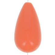 26x14mm Opaque resin pear-shaped bead - Coral Pink x1