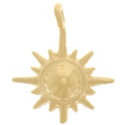 16x12mm North Star Pendant - Fine Gold plated x1|raw }}
