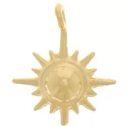 16x12mm North Star Pendant - Fine Gold plated x1
