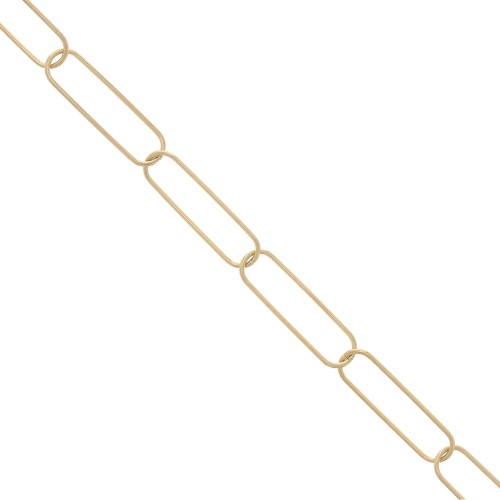 7.5mm Rectangle Chain - 304 Gold Stainless Steel x1m