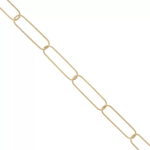 7.5mm Rectangle Chain - 304 Gold Stainless Steel x1m