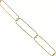 7.5mm Rectangle Chain - 304 Gold Stainless Steel x1m
