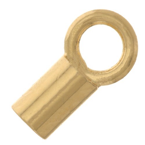 Cord ends for 1.5mm cord - Fine Gold Tone x10