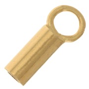 Cord ends for 1 mm cord - Fine Gold Plated x10|raw }}