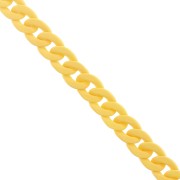 16mm Acrylic curb chain - Opaque yellow Mat x48cm