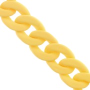 16mm Acrylic curb chain - Opaque yellow Mat x48cm