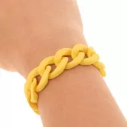 16mm Acrylic curb chain - Opaque yellow Mat x48cm