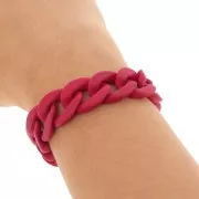 16mm Acrylic curb chain - Opaque Red Mat x48cm