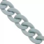 16mm Acrylic curb chain - Opaque Grey Mat x48cm