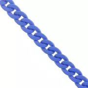 16mm Acrylic curb chain - Opaque cobalt Blue Mat x48cm