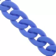 16mm Acrylic curb chain - Opaque cobalt Blue Mat x48cm