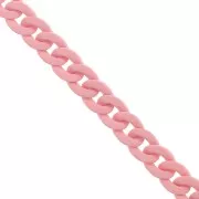 16mm Acrylic curb chain - Opaque Pink Mat x48cm
