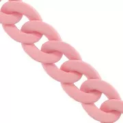 16mm Acrylic curb chain - Opaque Pink Mat x48cm