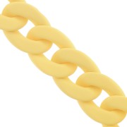 20mm Acrylic curb chain - Opaque Yellow Mat x48cm