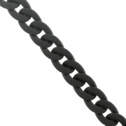20mm Acrylic curb chain - Opaque Black Mat x48cm