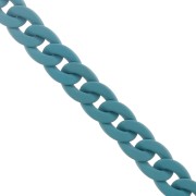 20mm Acrylic curb chain - Opaque Oil Blue Mat x48cm|raw }}
