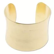 Raw brass bracelet base curved 49mm x1