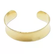 Raw brass bracelet base curved 19mm x1