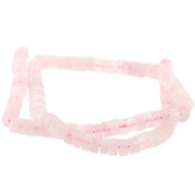 Heishi gemstone beads 6.5x3 mm - Rose Quartz x38cm
