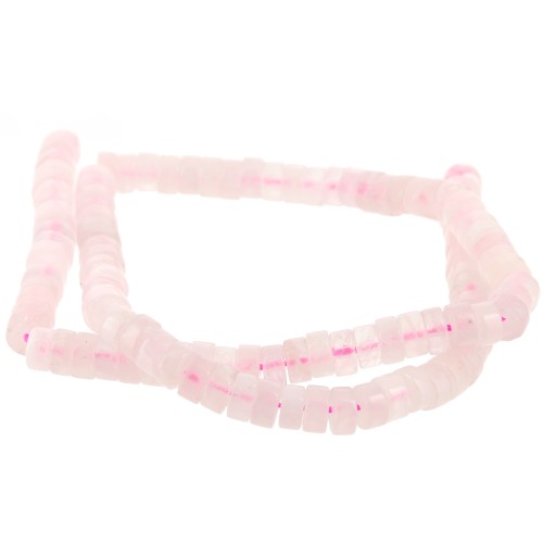 Heishi gemstone beads 6.5x3 mm - Rose Quartz x38cm