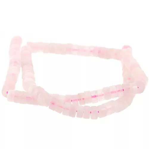 Heishi gemstone beads 6.5x3 mm - Rose Quartz x38cm