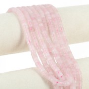 Heishi gemstone beads 6.5x3 mm - Rose Quartz x38cm