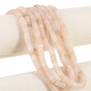 Heishi gemstone beads 6x3 mm - Peach Moonstone x38cm