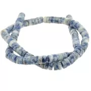 Heishi rondelle beads in dyed gemstone 6x3 mm - Sodalite x38cm