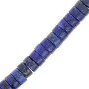 Heishi rondelle beads in dyed gemstone 6x3 mm - Lapis lazuli x37cm