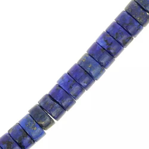 Heishi rondelle beads in dyed gemstone 6x3 mm - Lapis lazuli x37cm