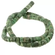 Heishi beads dyed gemstone 6x3mm African Turquoise Jasper x38cm