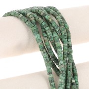 6x3mm Heishi dyed gemstone beads - African Turquoise Jasper x38cm