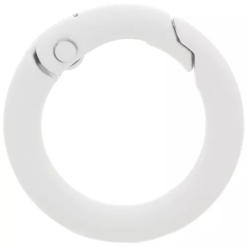 25mm Round Lobster Clasp - White x1