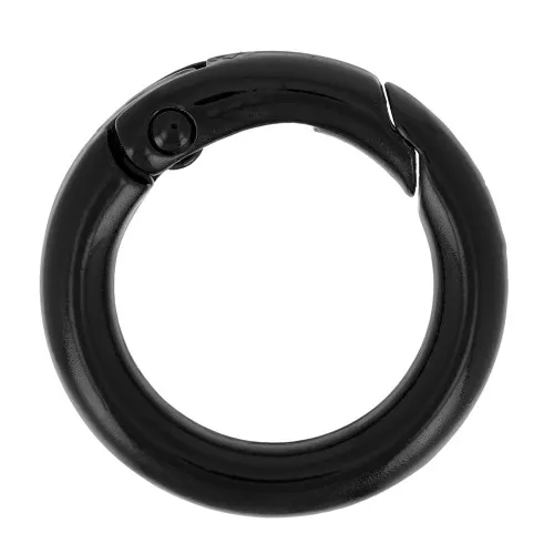 20mm Round Lobster Clasp - Black x1