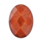 Faceted resin cabochon 18x13 mm Orange x1|raw }}