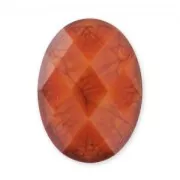 Faceted resin cabochon 18x13 mm Orange x1