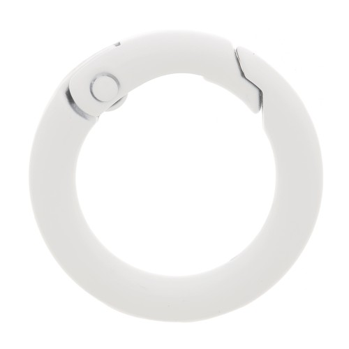 20mm Round Lobster Clasp - White x1